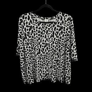 Animal Print Top | Leopard Soft Stretch Tee‎ Casual XL